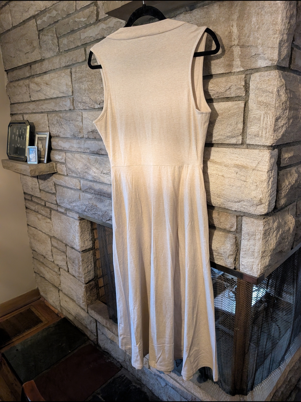 Pact Cowl Neck Midi Dress, M, in Beige - Picture 5 of 7